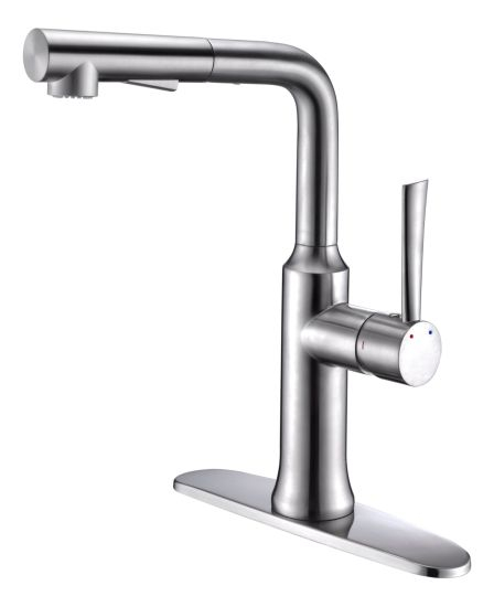 Grifo de cocina cromado de 3 vías