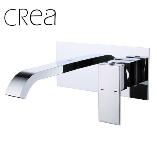 Grifo monomando de latón para baño, montado en la pared