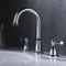 Mezclador de 3 orificios para baño con doble llave en cromo, mezclador de grifo para lavabo generalizado