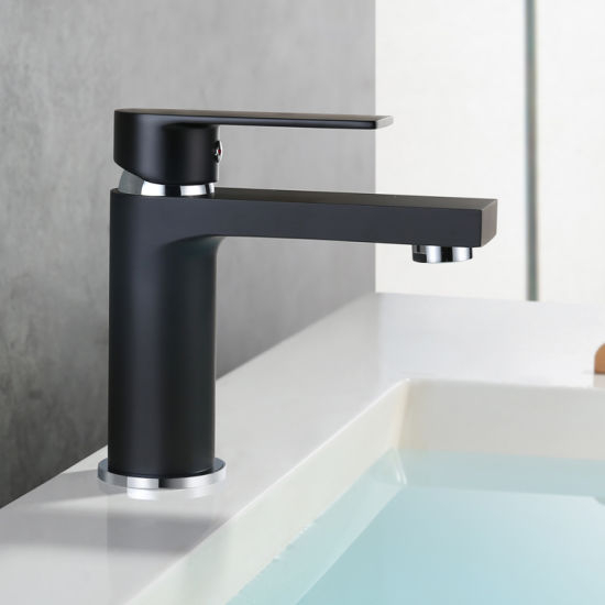 Grifo de baño negro, grifo de lavabo, grifo monomando de lavabo en negro