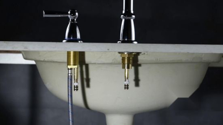 Mezclador de 3 orificios para baño con doble llave en cromo, mezclador de grifo para lavabo generalizado