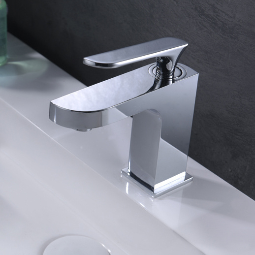 Grifo monomando de lavabo estilo India, grifo de baño en cromo