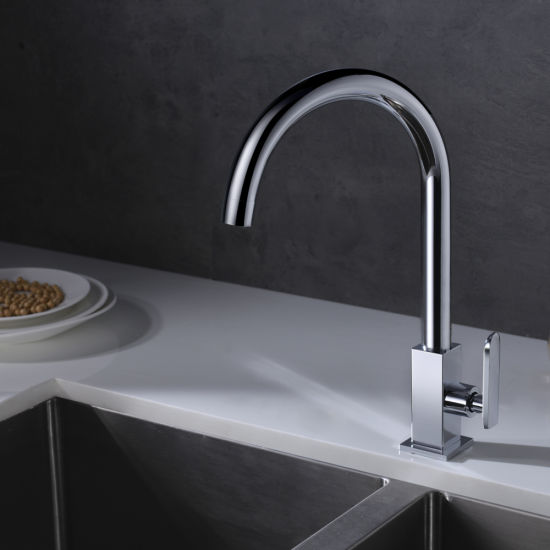 Mezclador simple de grifo de agua cromada