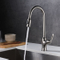 Arco alto Cuello largo Agua fría caliente Saque el grifo del fregadero de la cocina