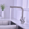 Grifo de cocina de acero inoxidable de 3 vías para filtro de agua