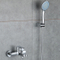 Set de ducha montada en la pared del cabezal de ducha con cable telefónico de 2 vías